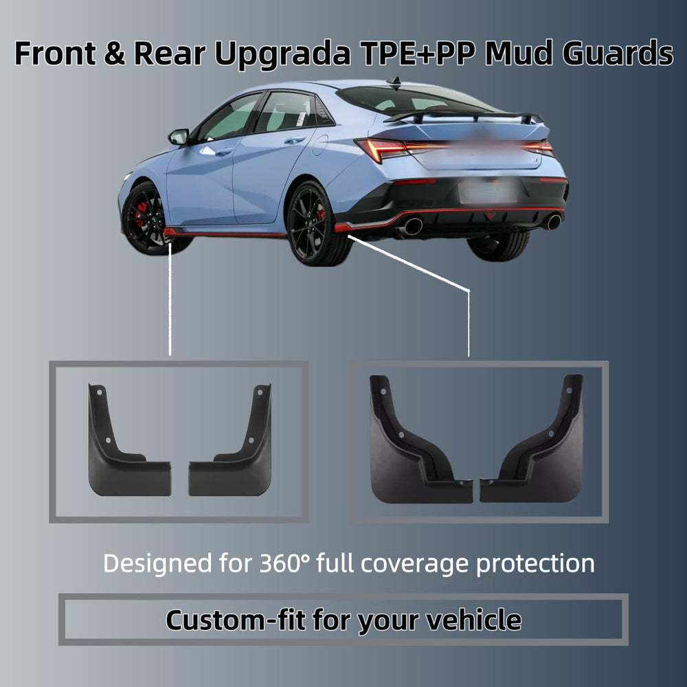 Kiopsom rear wheel mud flap fitted to Elantra resisting road debris