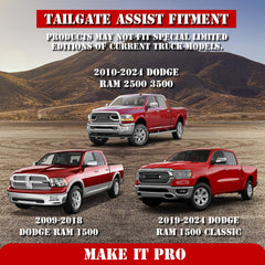 KitsPro installed on Ram tailgate demonstrating smoother controlled lowering