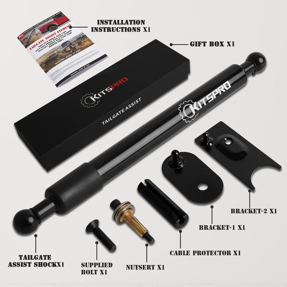 KitsPro packaging with included hardware for quick drill-free installation