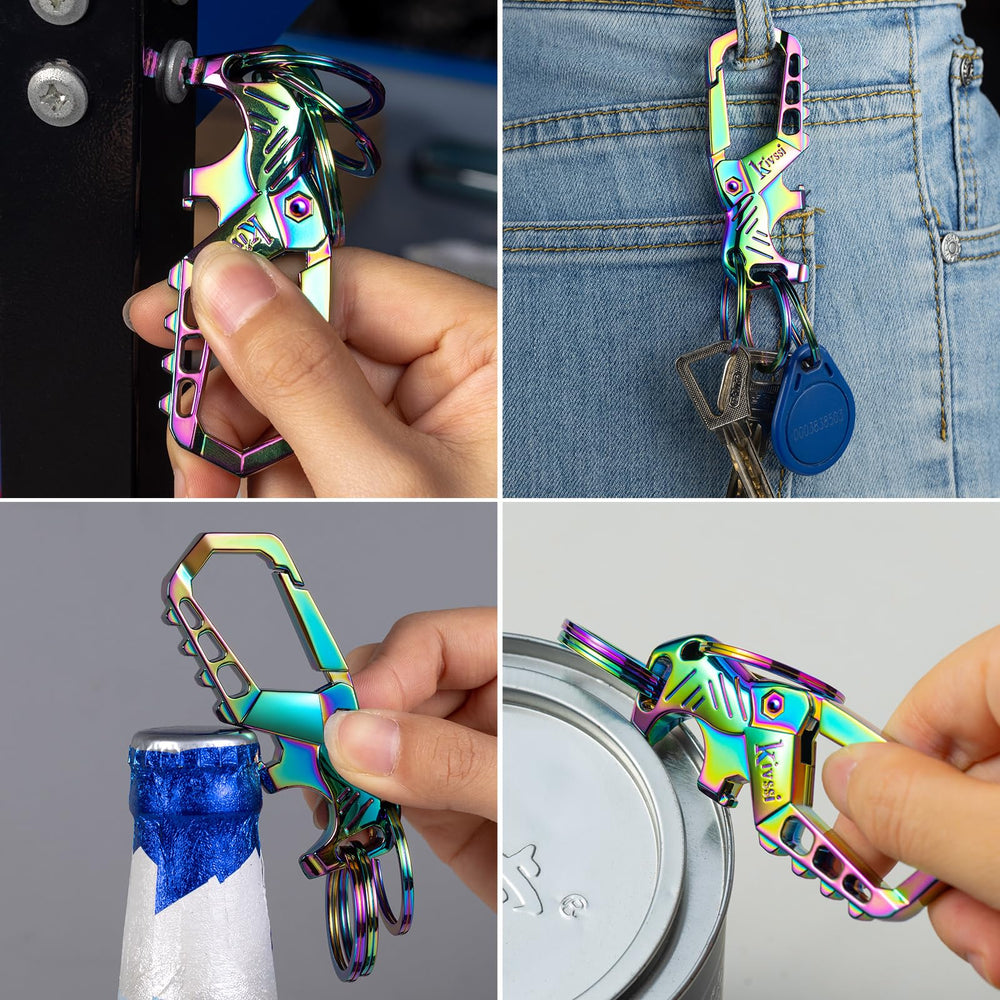 Kivssi keyrings and split rings arrangement showing organized keys benefit