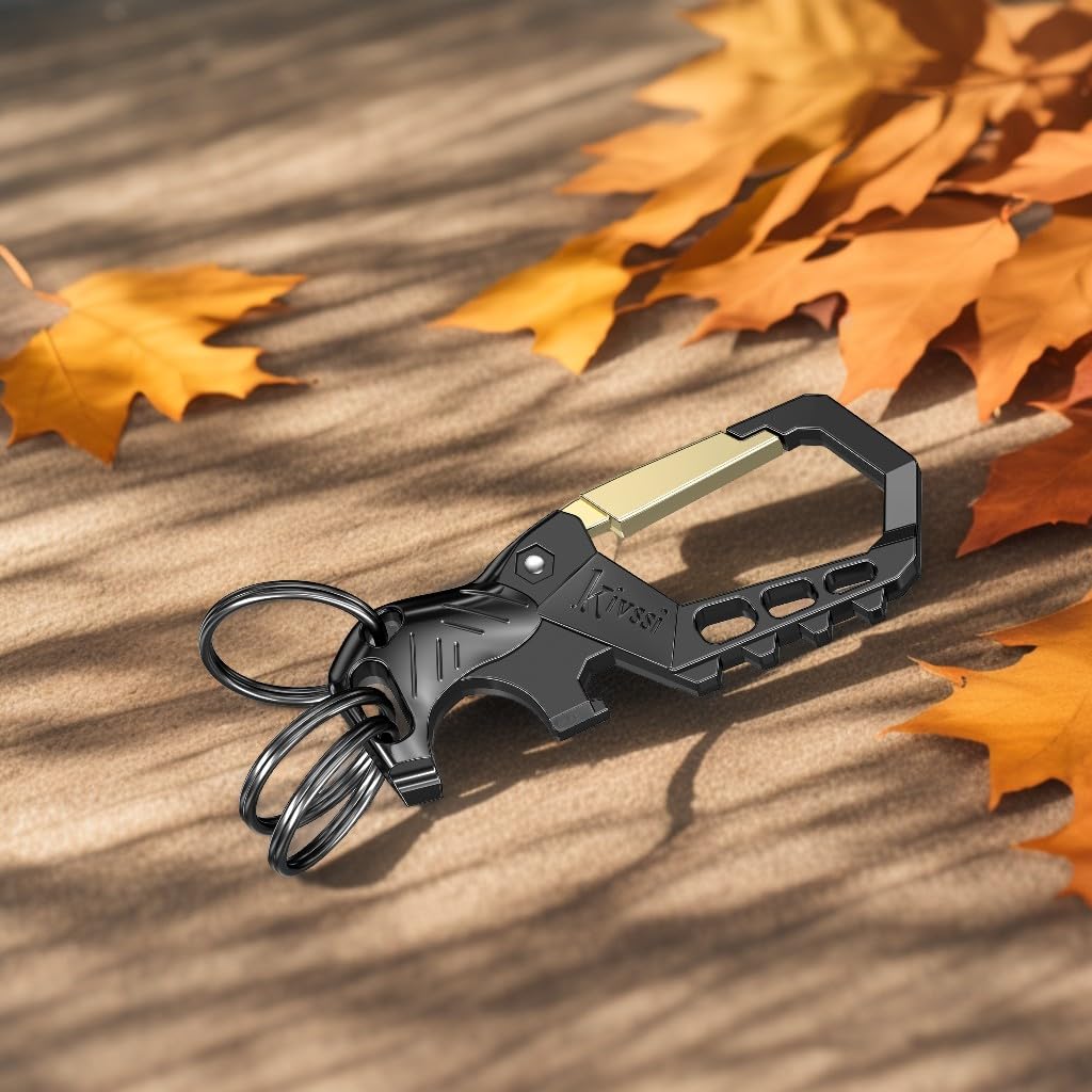 Kivssi laid out with three key rings showing organized storage and ready-to-gift appeal