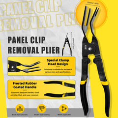 KJE hose clamp plier open to show 9.3 cm reach for removing large ring-style clamps