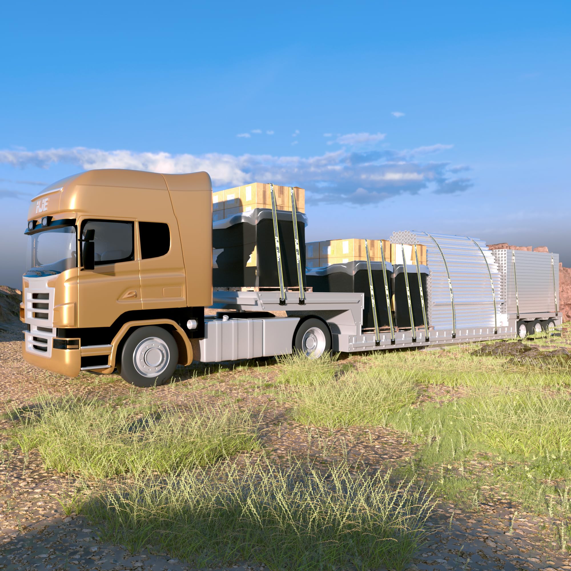KJE crew loading at dusk showing reflective strip for improved low-light safety