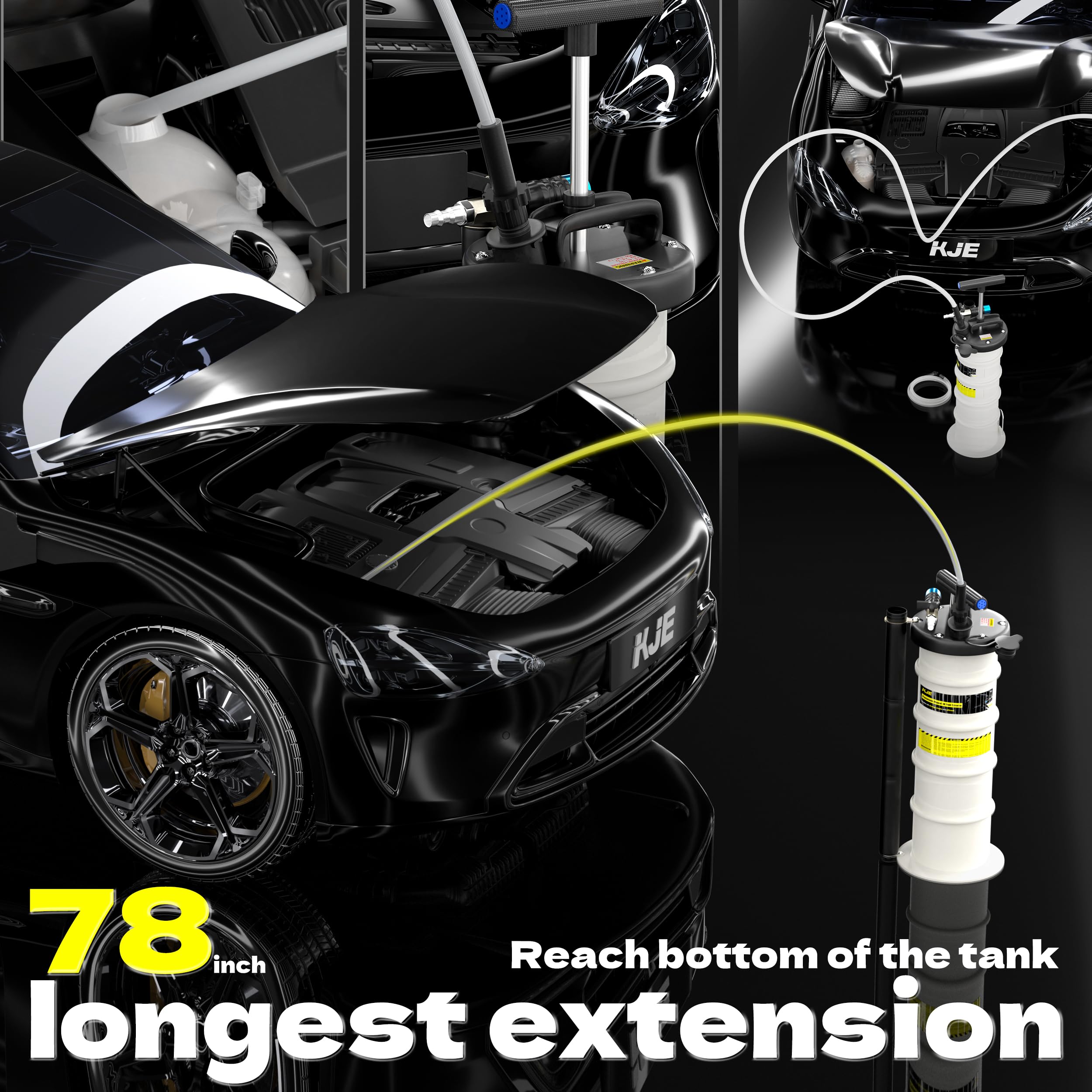KJE long tube reaching deep reservoir to extract nearly all fluid