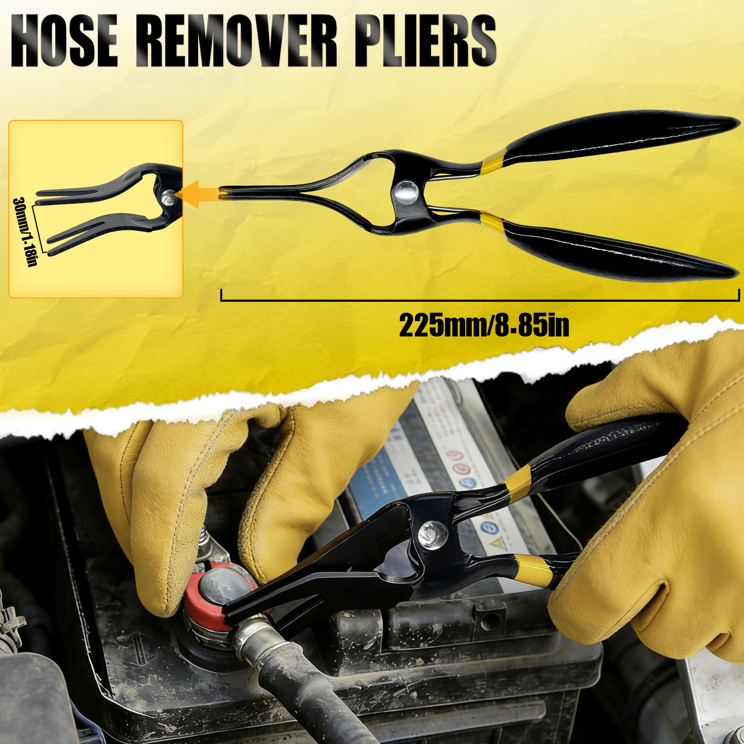 KJE auto trim panel removal tool engaged on clip to prevent paint damage and preserve finish