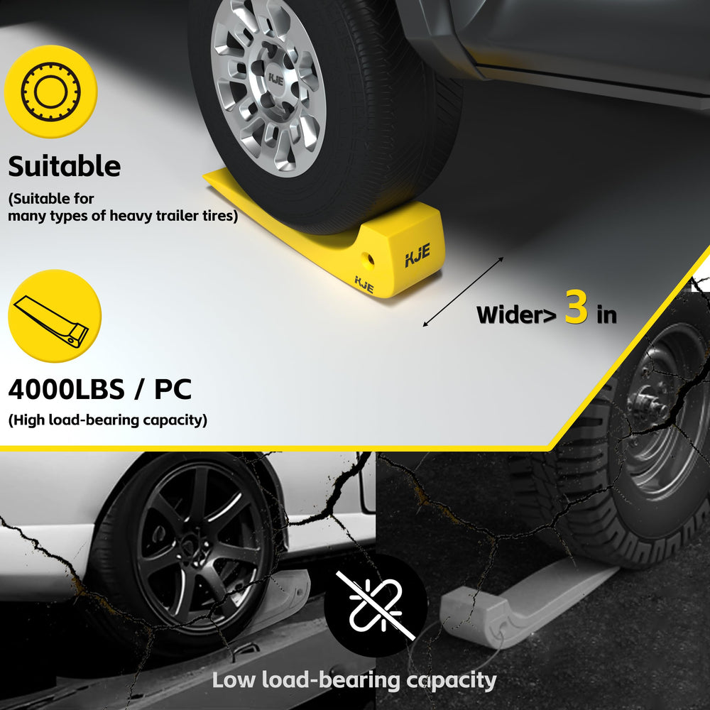 KJE skates in use loading a car onto a flatbed showing damage-free loading benefit