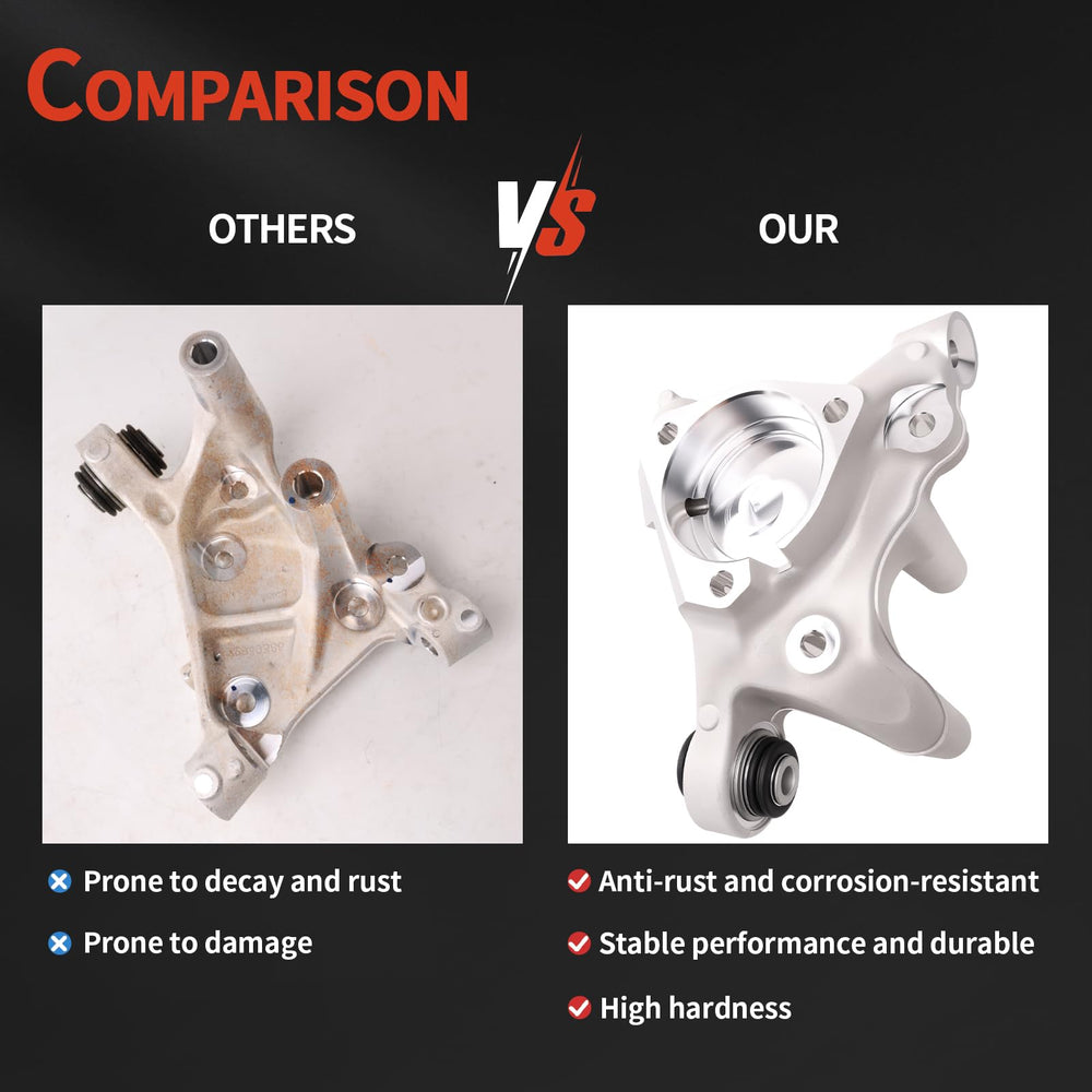 KJYDXYS knuckle installed on rear assembly showing improved steering stability