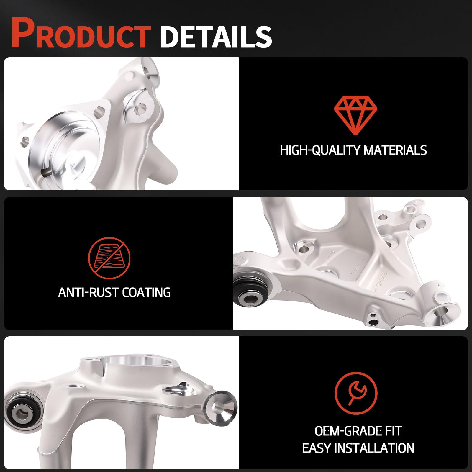 KJYDXYS knuckle with OE reference stamping demonstrating correct part match