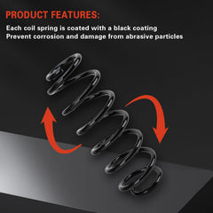 KJYDXYS coil spring beside a ruler illustrating dimensions for correct fit and straightforward verification