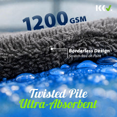 KKV towel wiping car hood demonstrating fast water removal benefit
