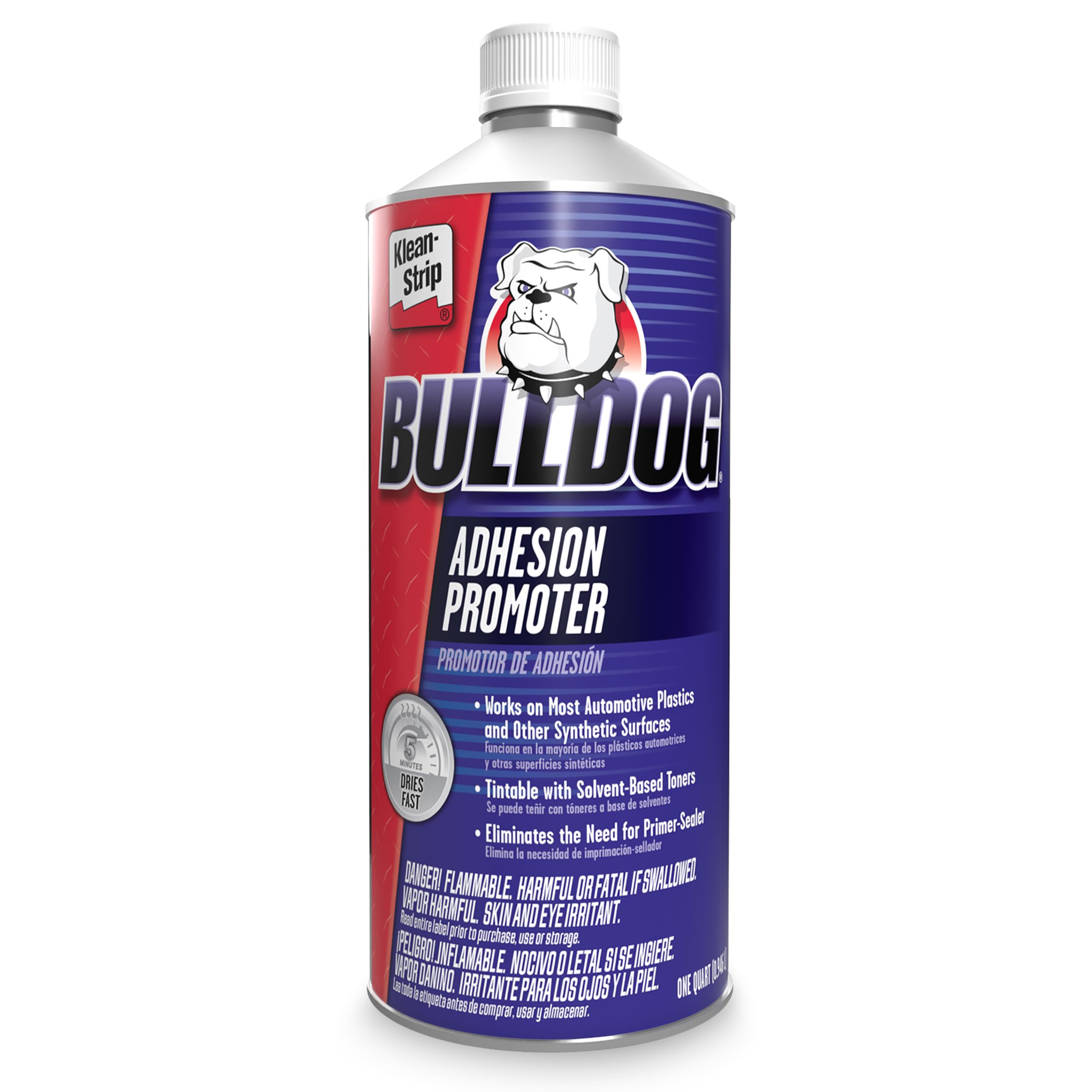 Klean-Strip front label on quart bottle showing product name and use benefits