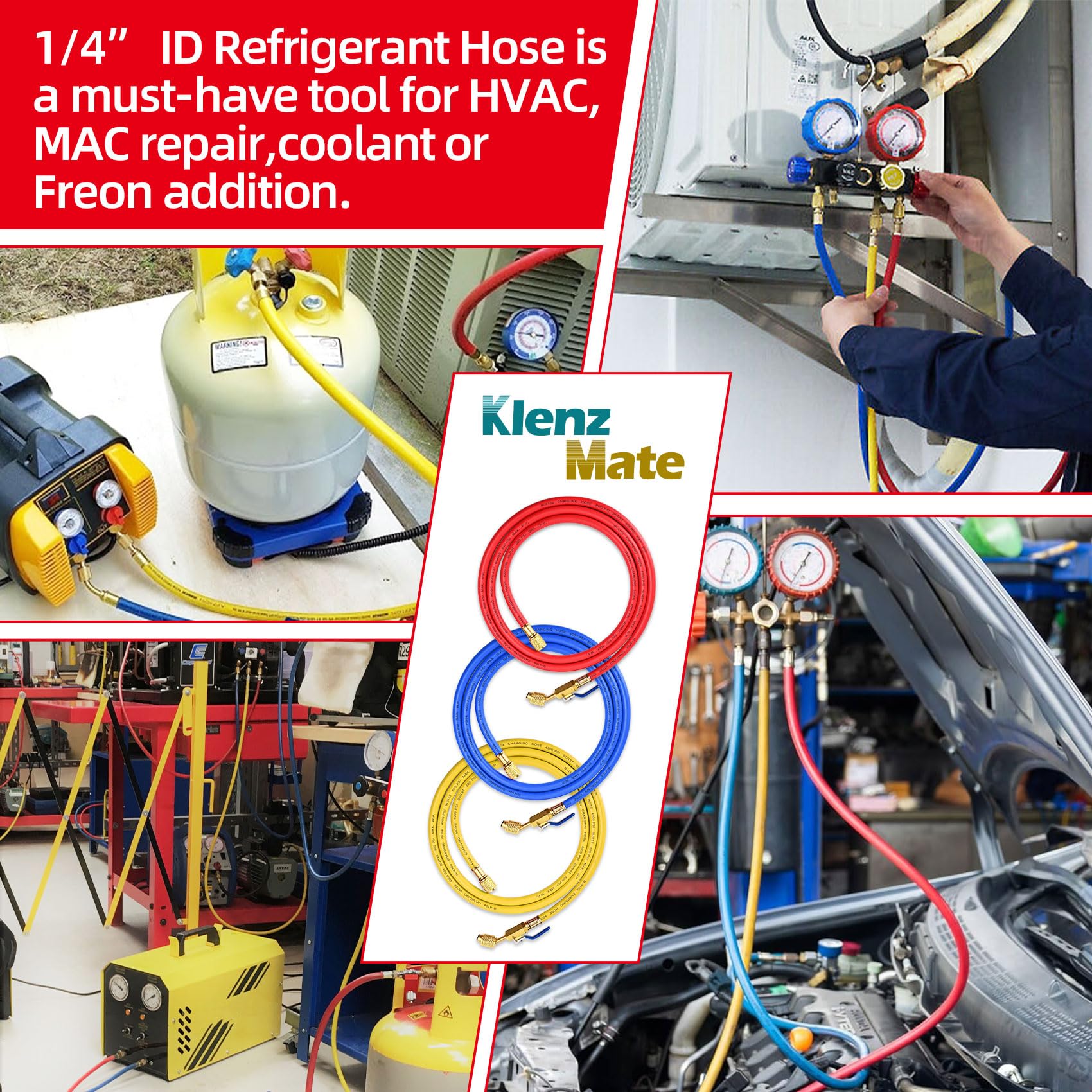 KlenzMate technician using hose on rooftop unit illustrating professional jobsite reliability benefit