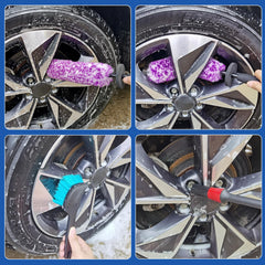 KLeXiC stiff tire brush detail for effective sidewall grime removal