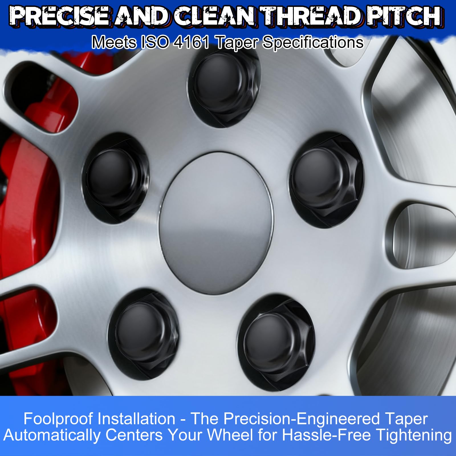 Klmnduo lug nuts installed on wheel highlighting OEM-style fit and improved appearance