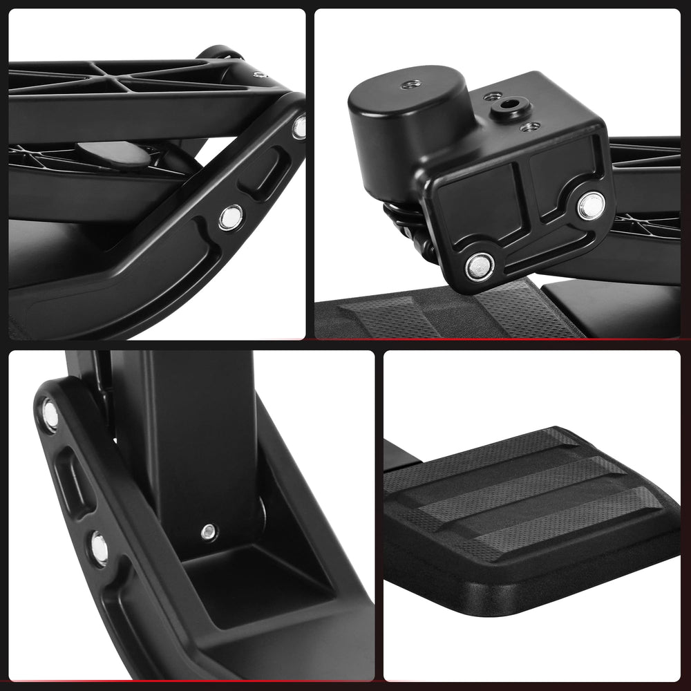 KLN tailgate step installed on Tacoma bumper for direct factory-style fit