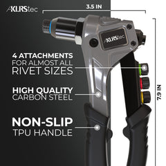KLRS HSS drill bits alongside rivets for matched hole drilling and faster work