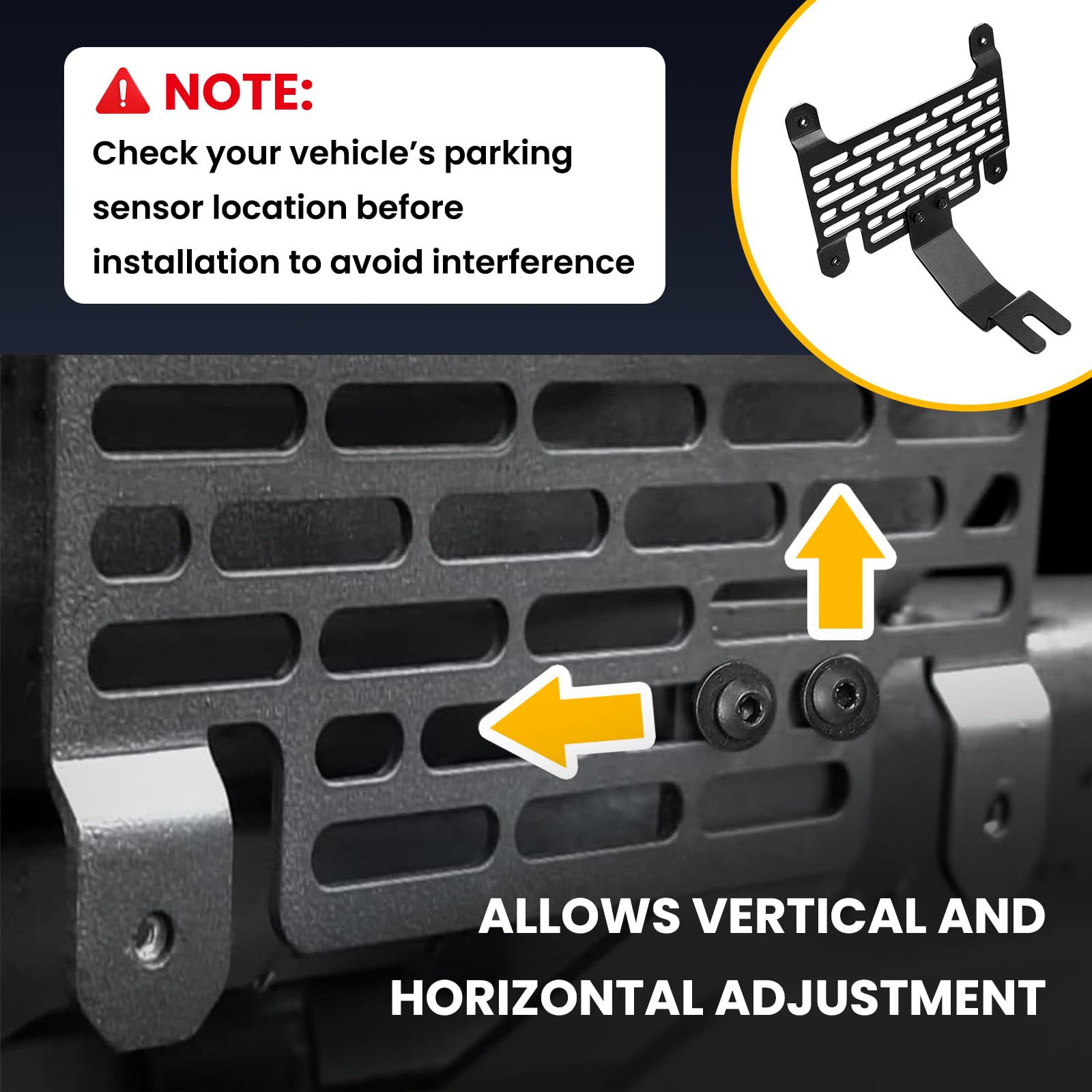 Klutchtech Bronco detail of angle adjustment hardware for precise plate positioning
