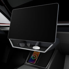 Klutchtech front view installed under screen showing seamless fit and added storage benefit
