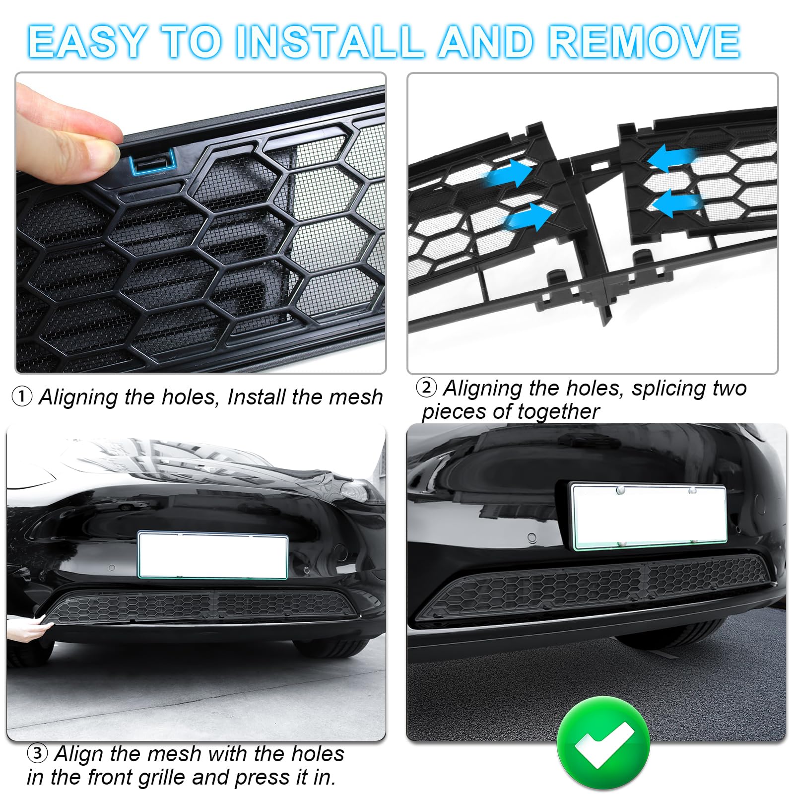 KMF installed on Tesla Model Y front view preserving factory look