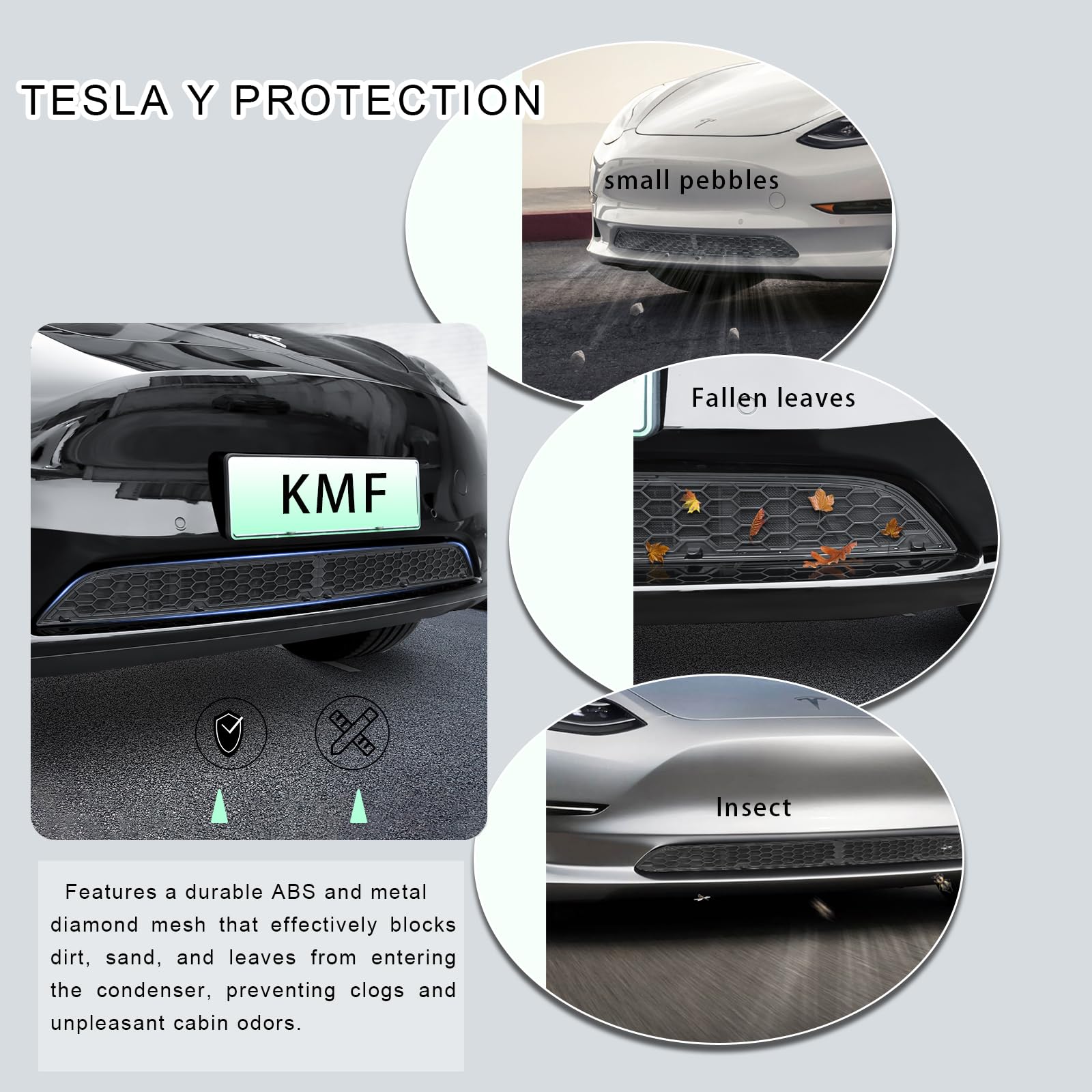 KMF grille insert next to ruler showing compact accurate sizing