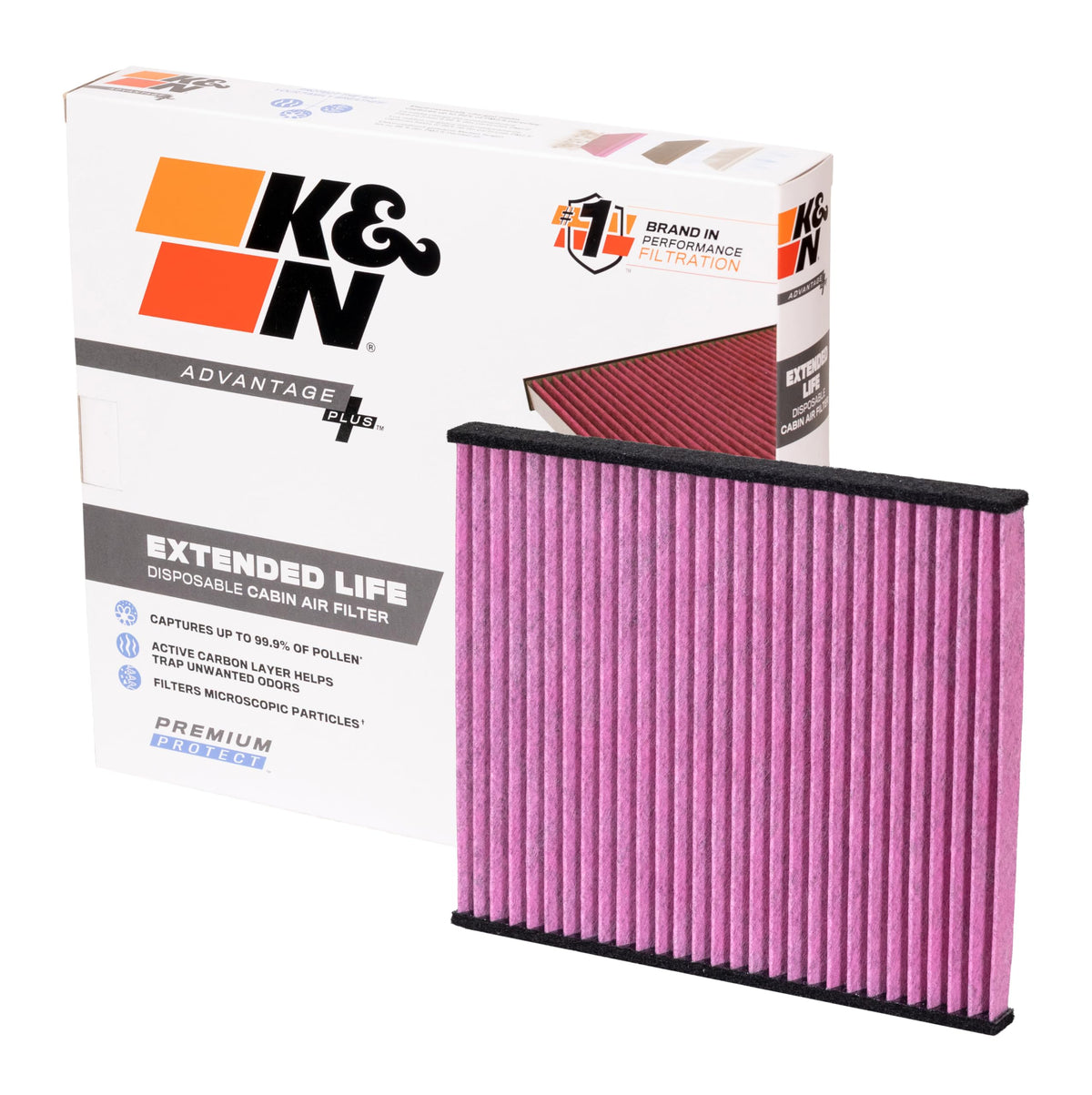 K&N DVF6036 front packaging showing model and fitment benefits