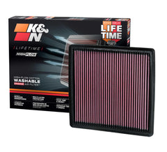 K&N front view of filter showing shape and immediate airflow benefit