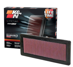 K&N front view showing filter shape and fit benefits