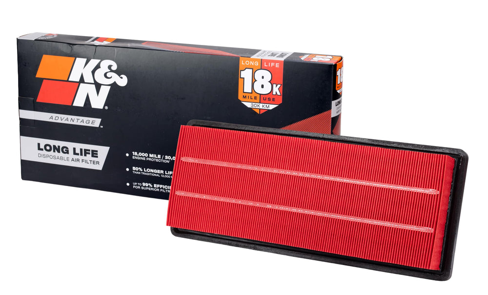 K&N front view of filter showing shape and fit for easy replacement