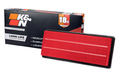 K&N front view of filter showing shape and fit for easy replacement