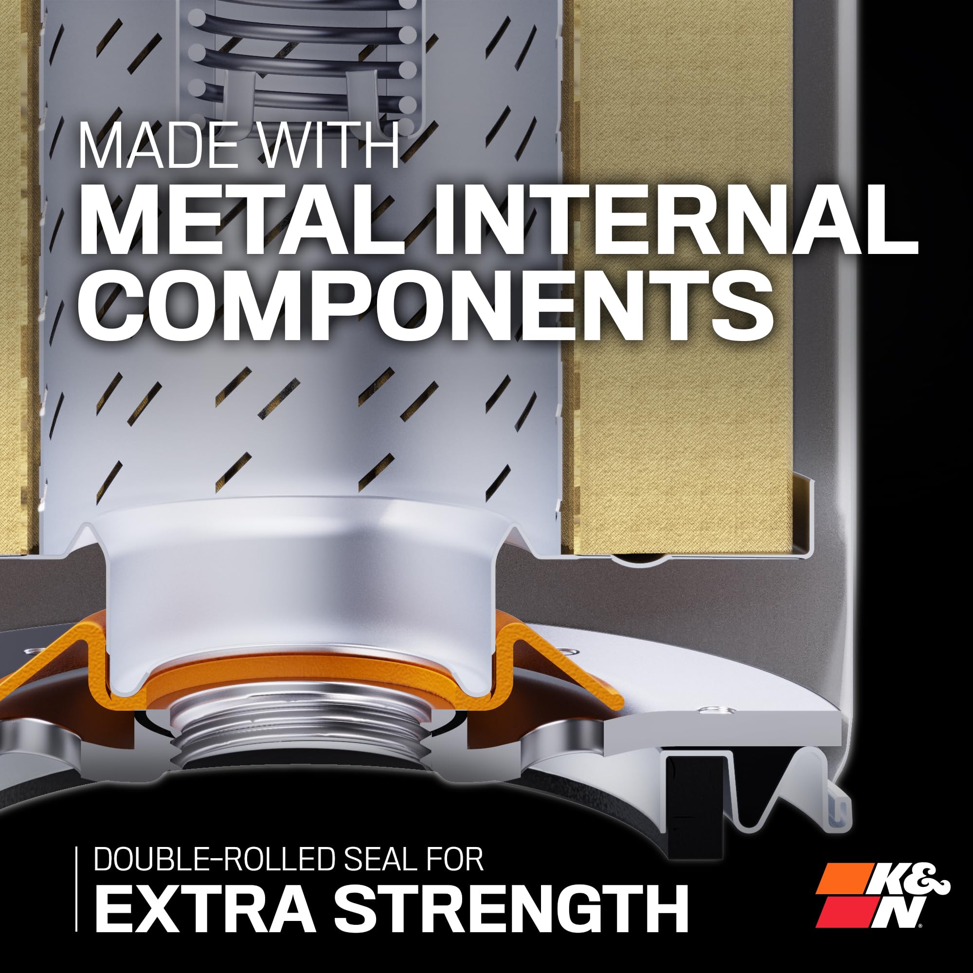 K&N product packaging and label highlighting part number and warranty benefit