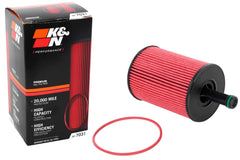K&N front view of HP-7031 canister showing durable construction and fit