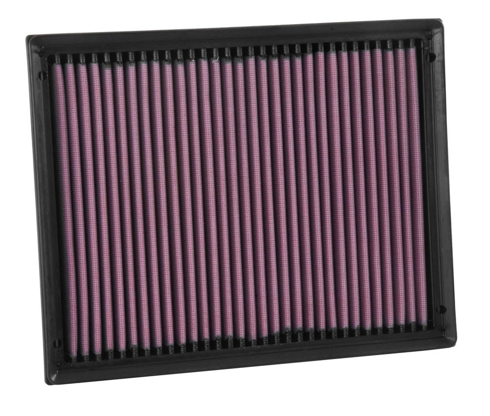K&N filter seated in factory airbox demonstrating drop-in fit and convenience