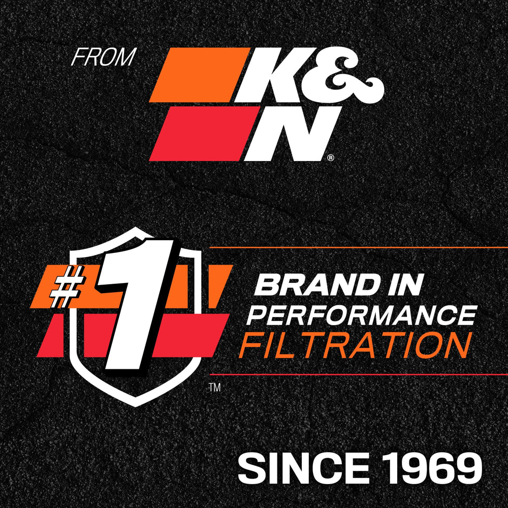 K&N filter being installed in garage showing fast, tool-free swap