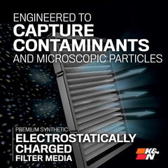 K&N VF2047 side profile illustrating compact depth and airflow advantage