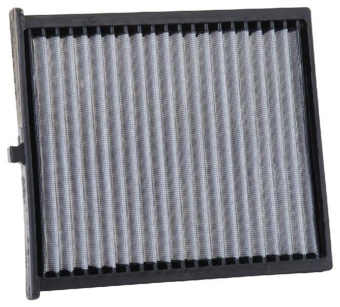 K&N filter next to ruler showing compact lifetime design