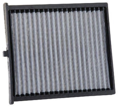 K&N filter next to ruler showing compact lifetime design