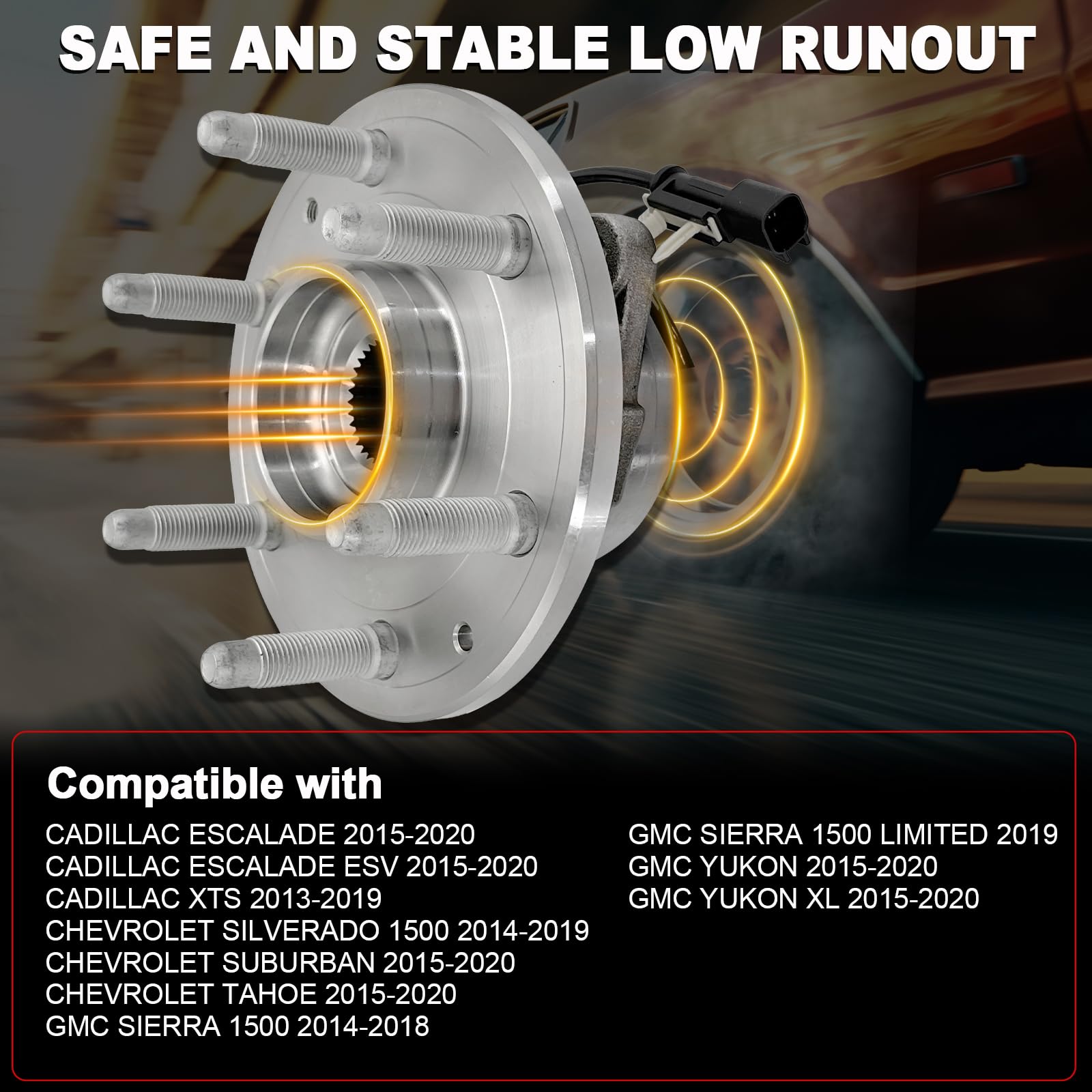 KNOLET close-up of hub bearing and sealing lip for long-lasting noise reduction