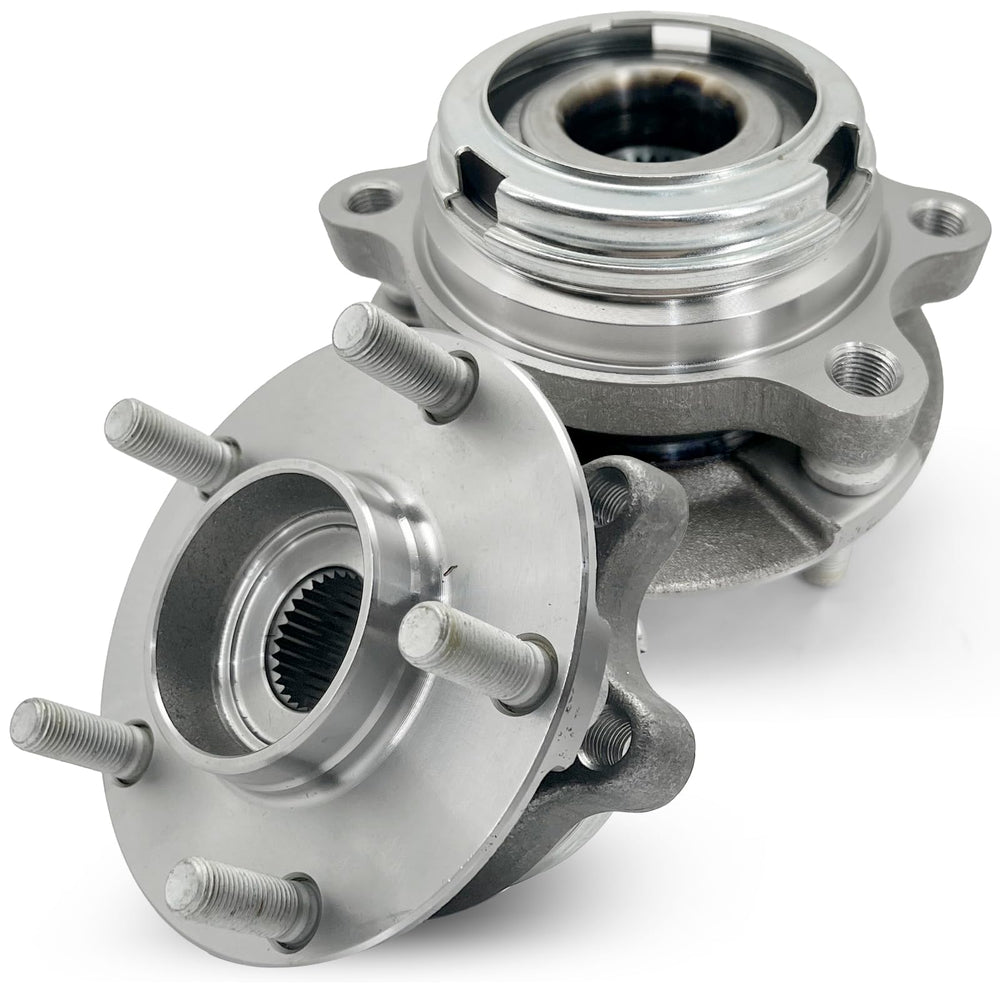 KNOLET front hub assembly front view showing mounting alignment and durability