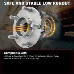 KNOLET hub assembly side profile highlighting forged steel construction benefit