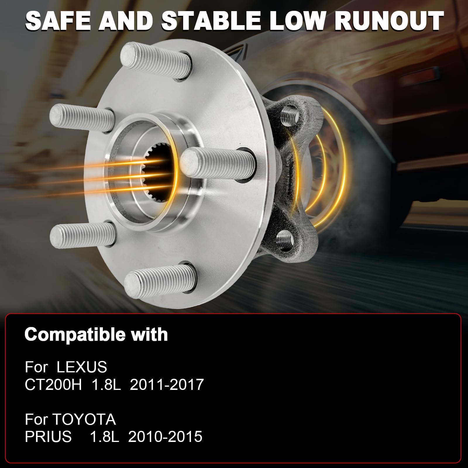 KNOLET hub bearing side profile highlighting precision machining and durability