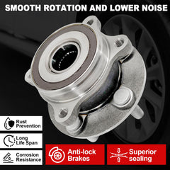KNOLET wheel studs closeup showing five studs for secure wheel attachment