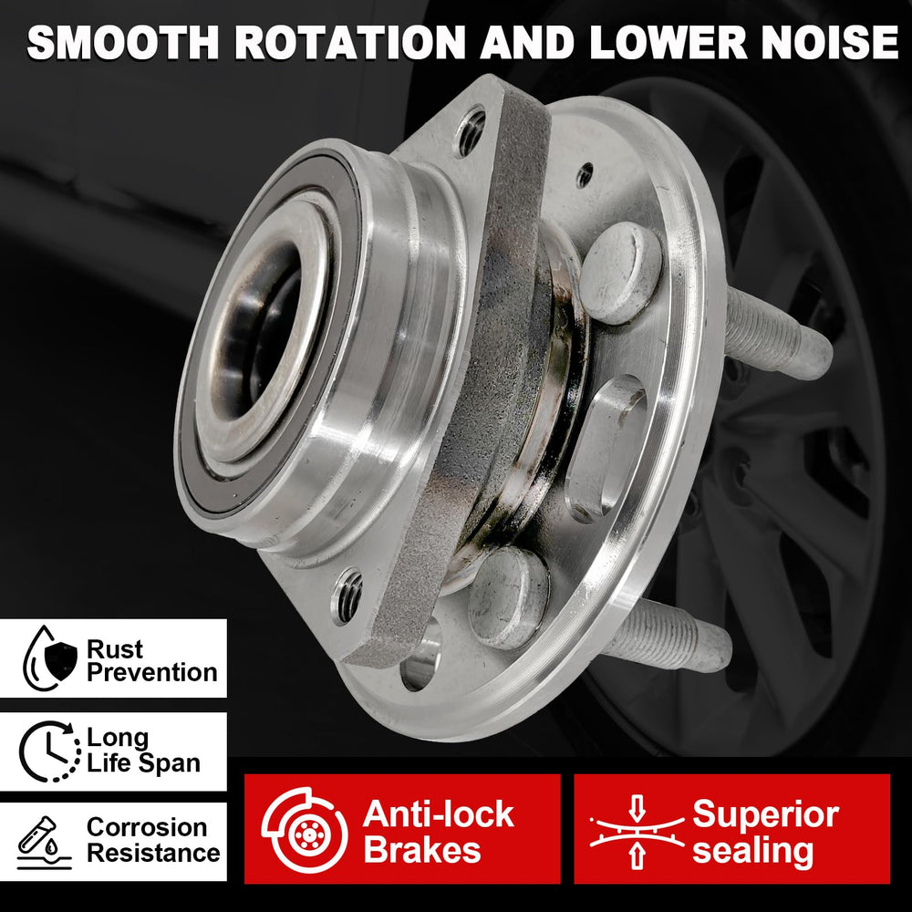 KNOLET hub studs detail illustrating five-lug fitment and secure wheel mounting