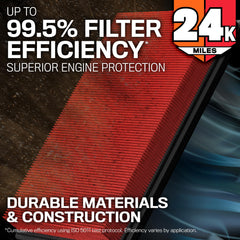 K&N filter installed in OEM air box showing easy direct-fit replacement