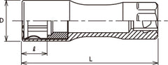 Ko-ken socket in use on engine illustrating easy plug removal benefit