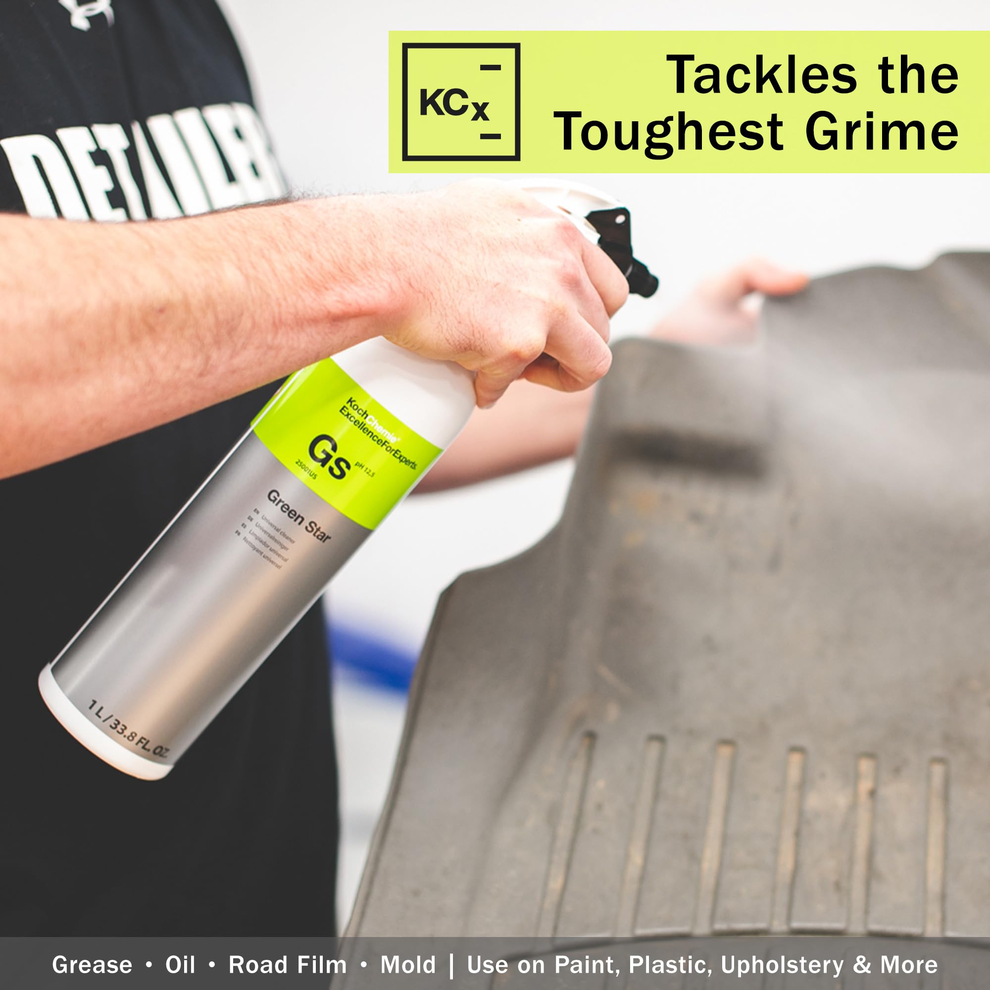 KOCHCHEMIE cleaning an engine bay removing grease safely from sensitive components