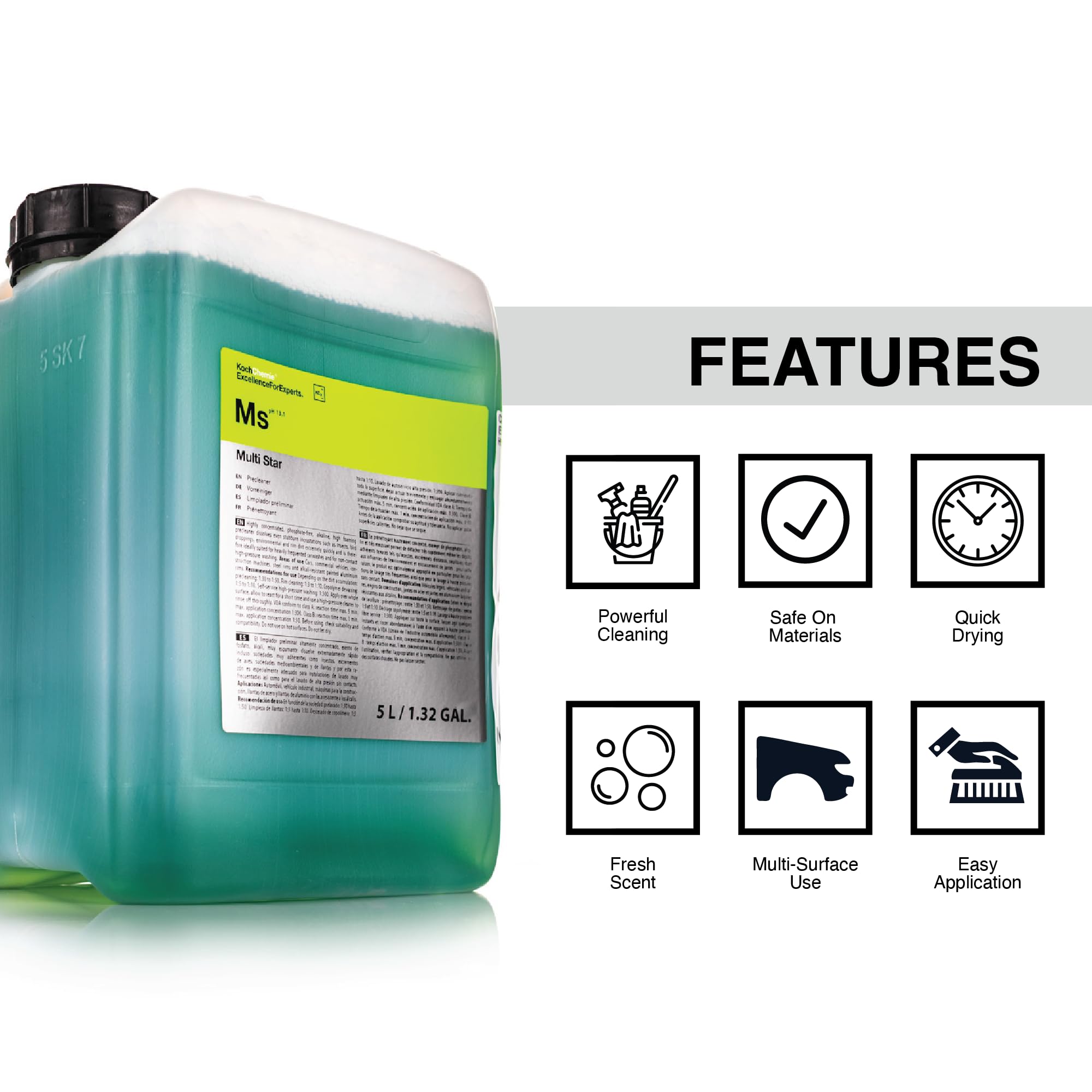 KOCHCHEMIE Multi Star N close-up foam texture illustrating cling and breakdown power