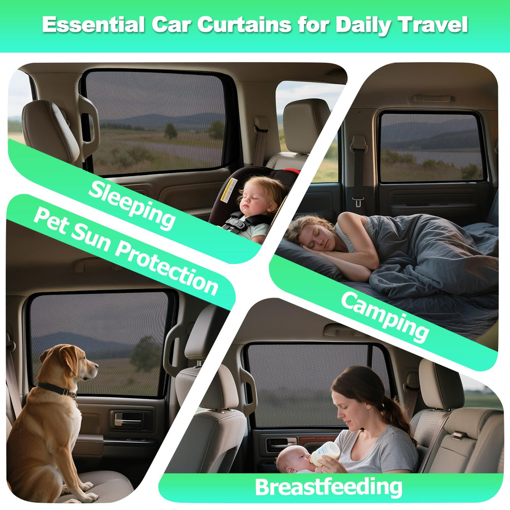 KOCZIL installed inside view showing darker, cooler backseat comfort