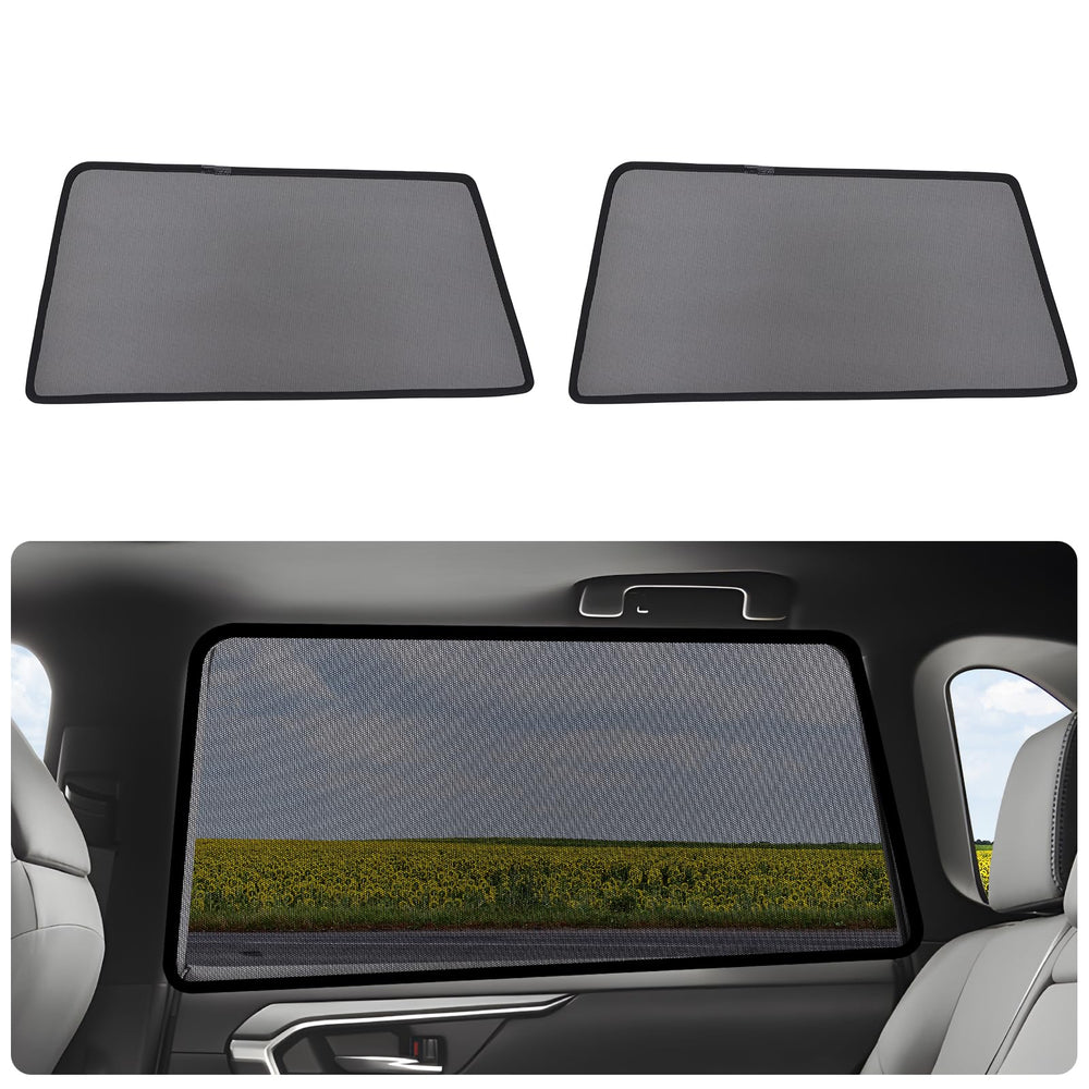 KOCZIL product unboxed with two rear shades and mounting accessories