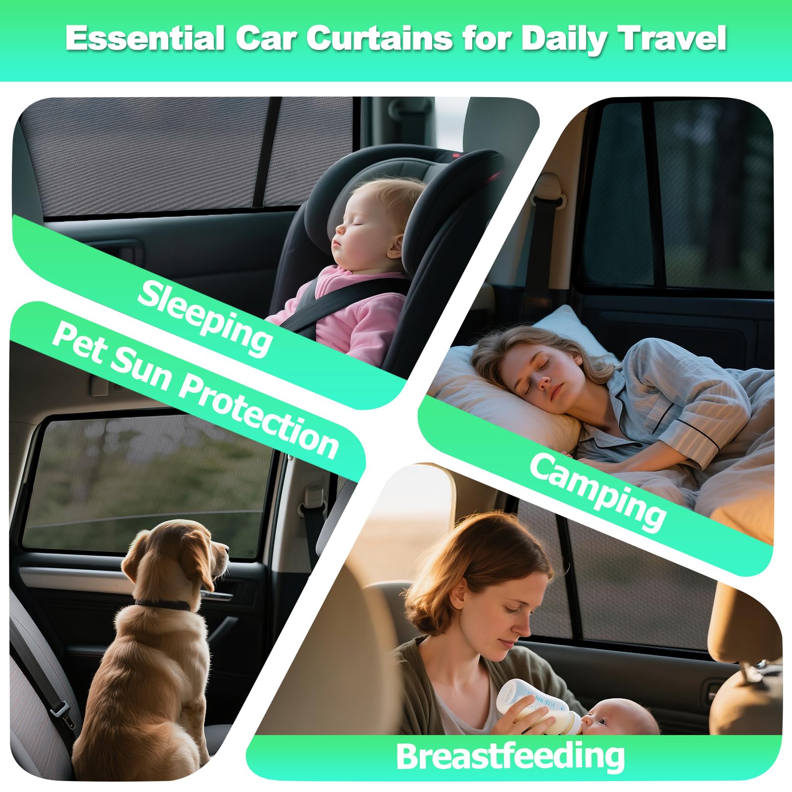 KOCZIL shade blocking bright sun at rear window to reduce interior heat