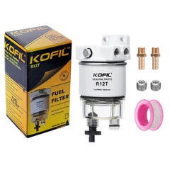 KOFIL R12T front assembly showing inlet and outlet for reliable filtration